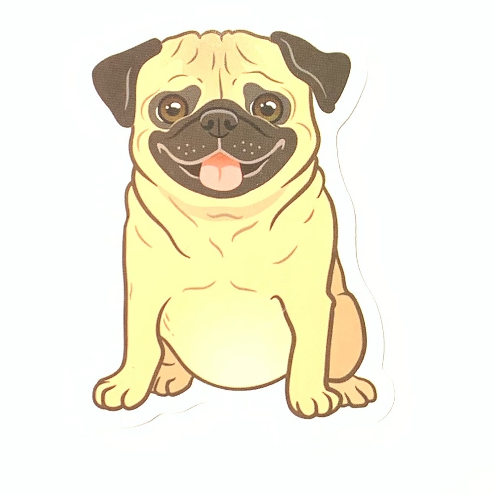 Pug Vinyl Sticker - Picture 1 of 2